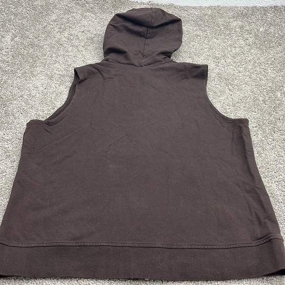 Architect Brown Knit Zip Up Hoodie Sweatshirt Jacket Women’s Plus 1X - Picture 4 of 6